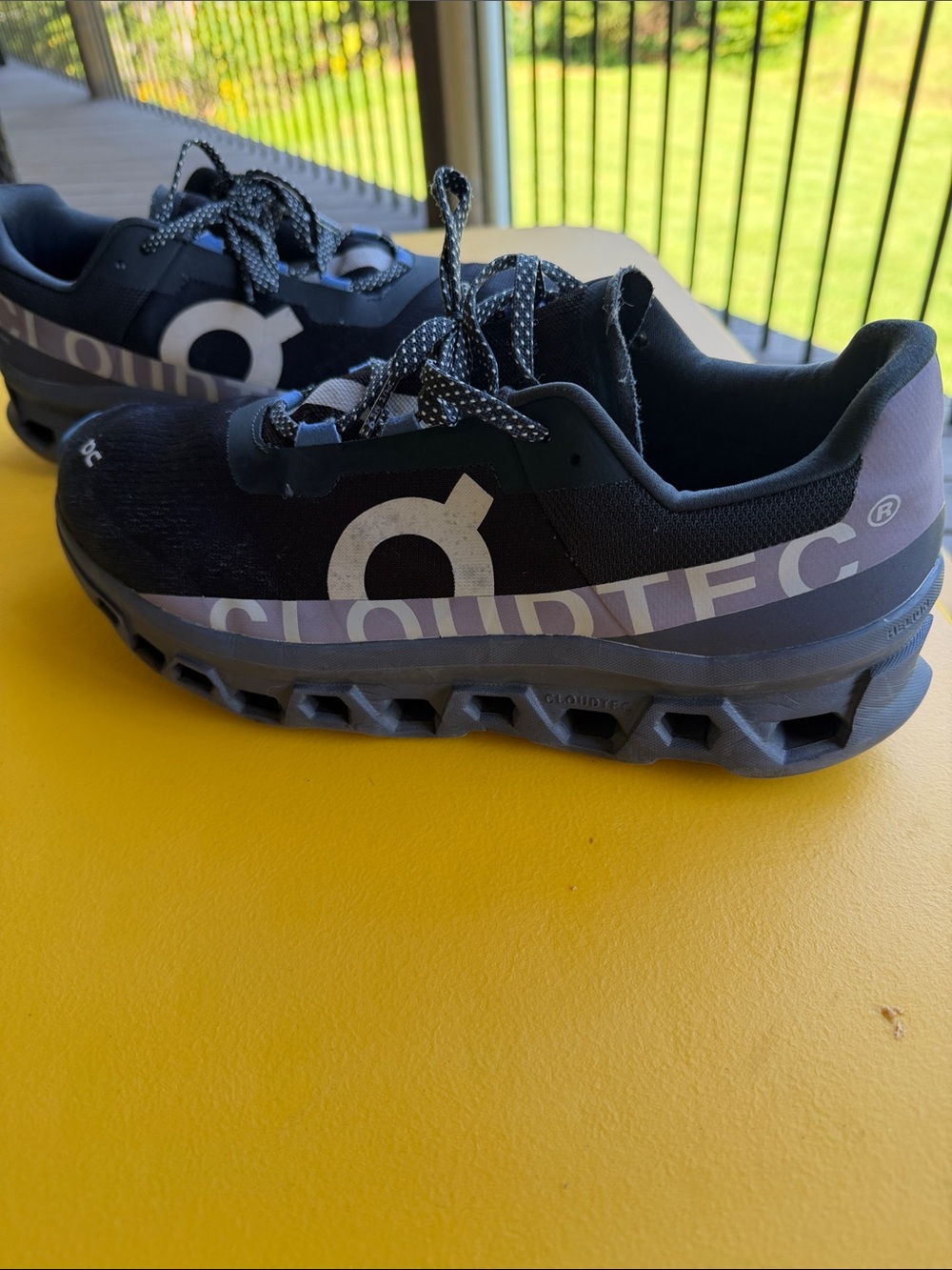 On Cloudmonster Men’s Sneakers in Black and Gray